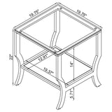 Saide Chrome 2-Piece Glass Top Coffee and End Table Set from Coaster - Luna Furniture