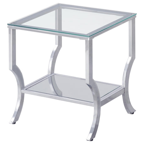 Saide Chrome 3-Piece Glass Top Coffee and End Table Set from Coaster - Luna Furniture
