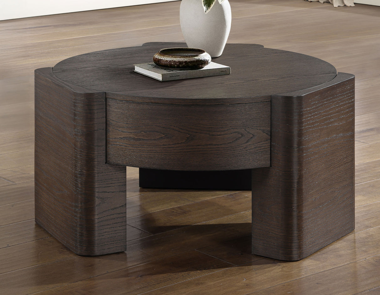 Salina 32.5″ Round Coffee Table with Casters from Steve Silver - Luna Furniture