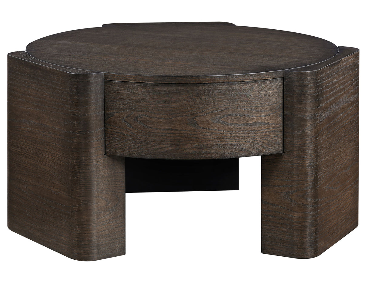 Salina 32.5″ Round Coffee Table with Casters from Steve Silver - Luna Furniture