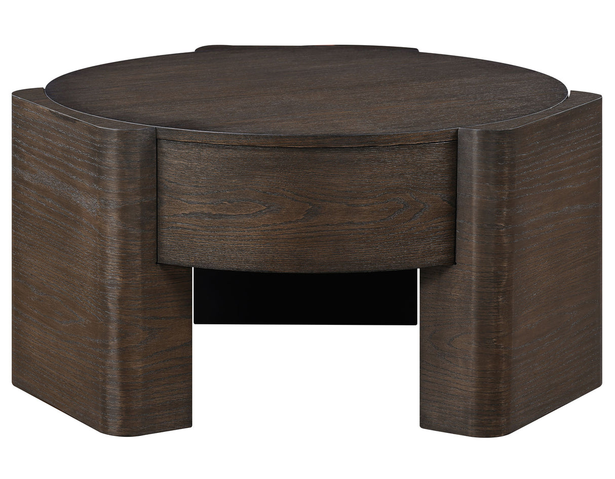 Salina 32.5″ Round Coffee Table with Casters from Steve Silver - Luna Furniture
