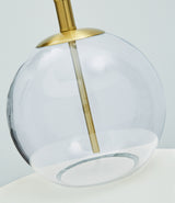 Samder 2-Piece Table Lamp Set in Clear/Brass Finish from Ashley - Luna Furniture