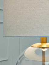 Samder 2-Piece Table Lamp Set in Clear/Brass Finish from Ashley - Luna Furniture