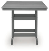 Sanctuary Beach Dark Gray Outdoor Counter Height Dining Table from Ashley - Luna Furniture