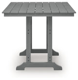 Sanctuary Beach Dark Gray Outdoor Counter Height Dining Table from Ashley - Luna Furniture