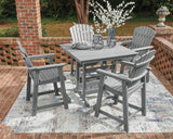 Sanctuary Beach Dark Gray Outdor Counter Height Dining Set from Ashley - Luna Furniture