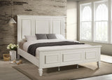 Sandy Beach Cream White California King Panel Bed from Coaster - Luna Furniture