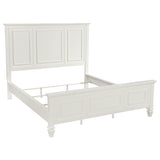 Sandy Beach Cream White California King Panel Bed from Coaster - Luna Furniture