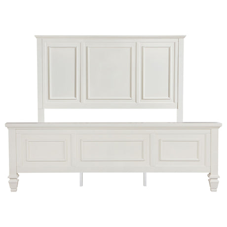 Sandy Beach Cream White California King Panel Bed from Coaster - Luna Furniture
