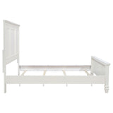 Sandy Beach Cream White California King Panel Bed from Coaster - Luna Furniture