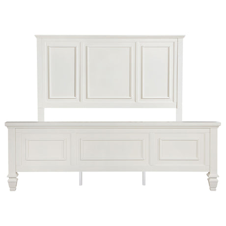 Sandy Beach Cream White Eastern King Panel Bed from Coaster - Luna Furniture