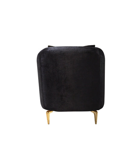 Santana Black Velvet Chair from Nova Furniture - Luna Furniture