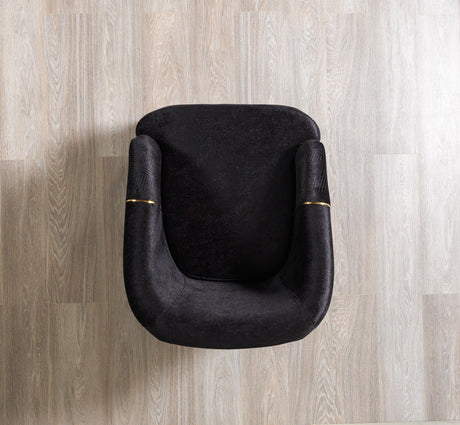 Santana Black Velvet Chair from Nova Furniture - Luna Furniture