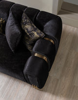 Santana Black Velvet Sofa & Loveseat from Nova Furniture - Luna Furniture