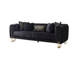 Santana Black Velvet Sofa & Loveseat from Nova Furniture - Luna Furniture