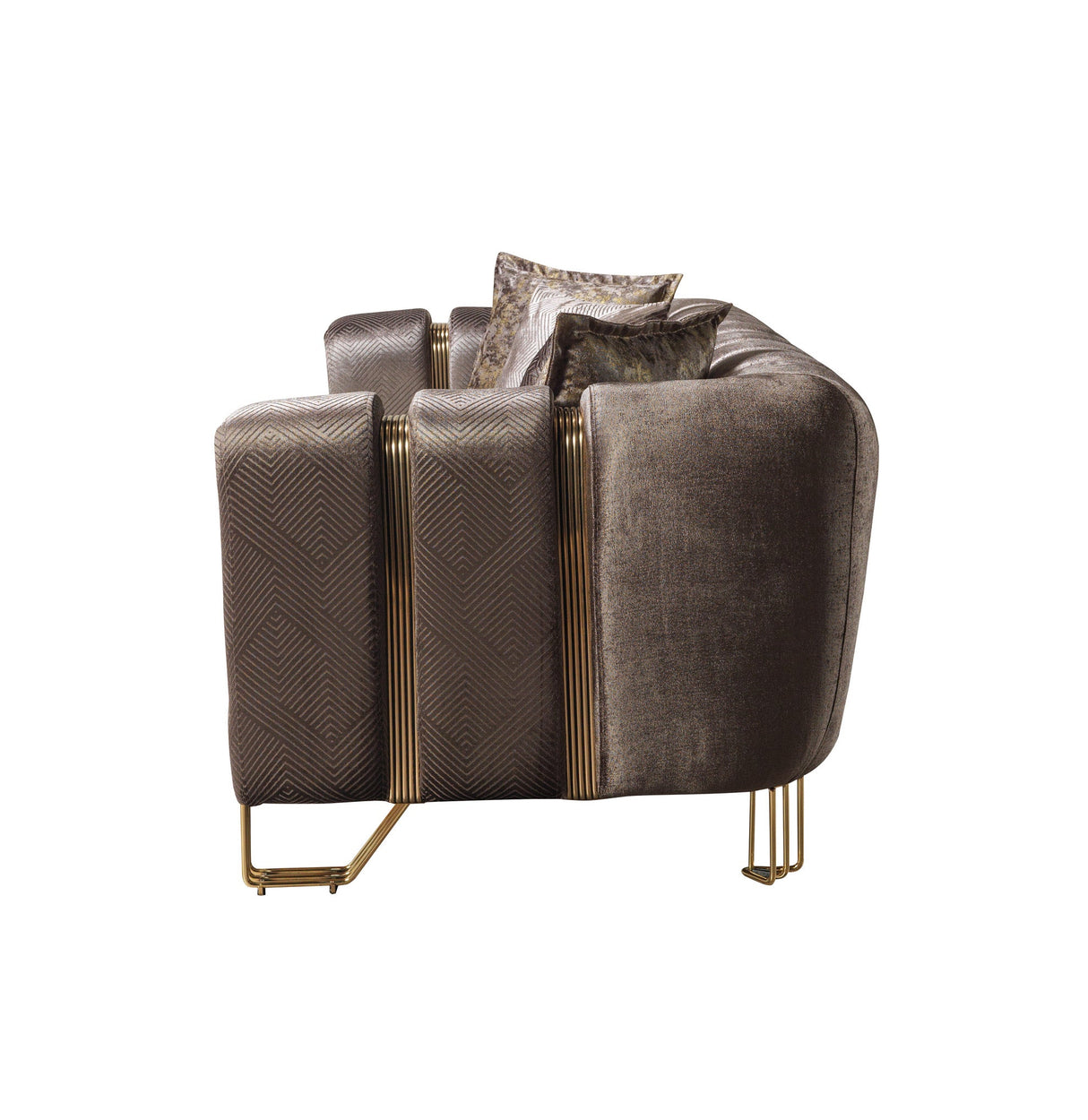 Santana Coffee Velvet Loveseat from Nova Furniture - Luna Furniture