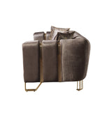 Santana Coffee Velvet Loveseat from Nova Furniture - Luna Furniture