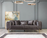 Santana Smoke Velvet Sofa from Nova Furniture - Luna Furniture