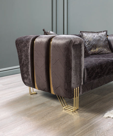 Santana Smoke Velvet Sofa from Nova Furniture - Luna Furniture