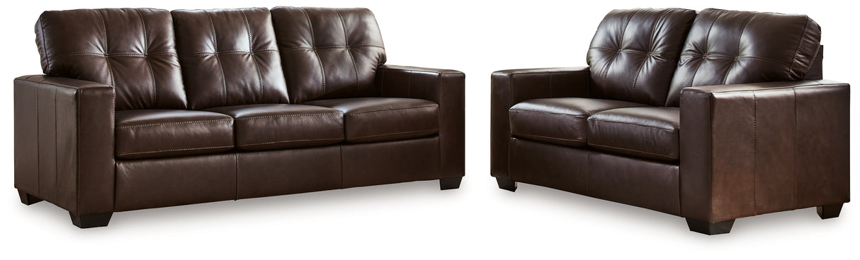 Santorine Dark Brown Living Room Set from Ashley - Luna Furniture