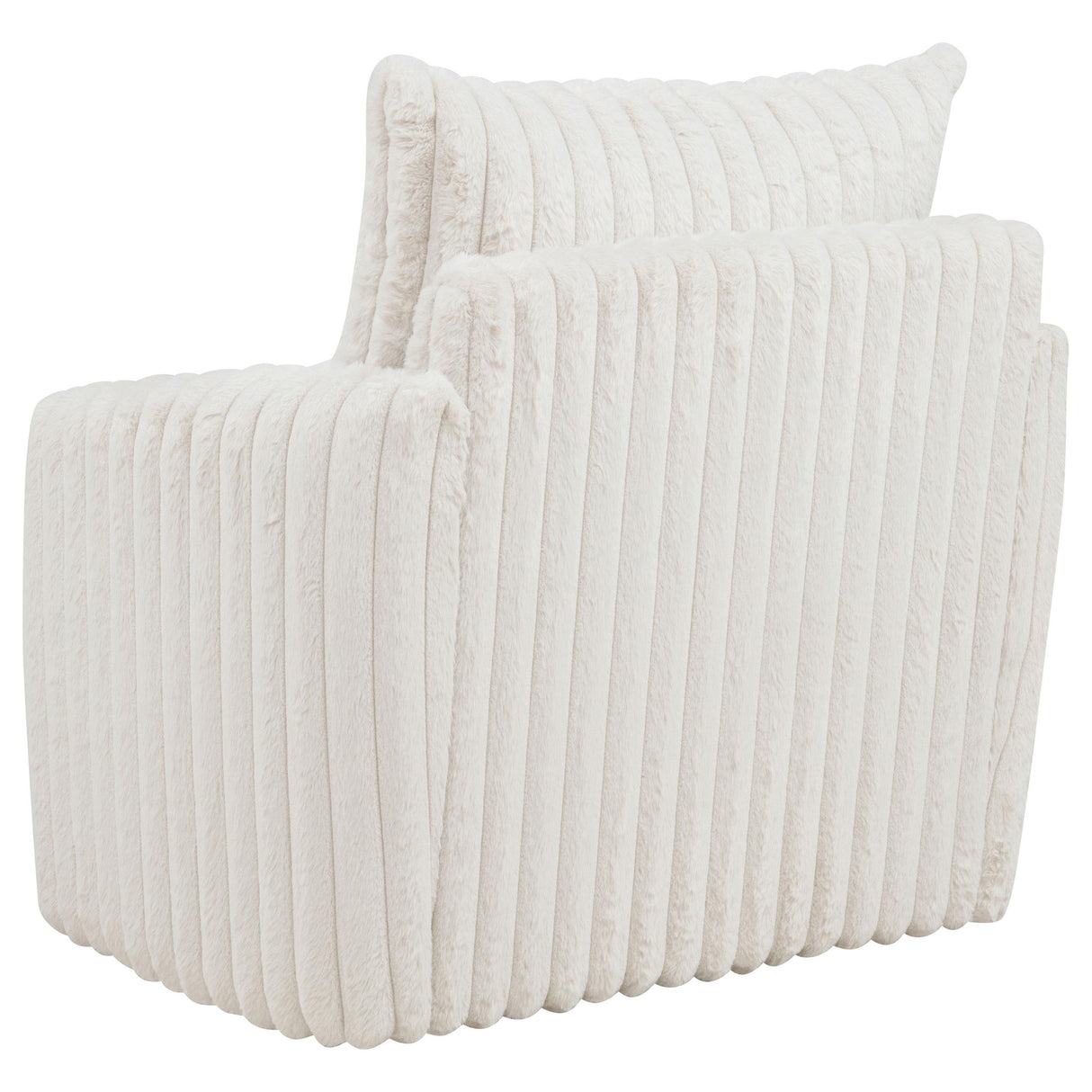 Sarco Ivory Corduroy Upholstered Swivel Accent Arm Chair from Coaster - Luna Furniture