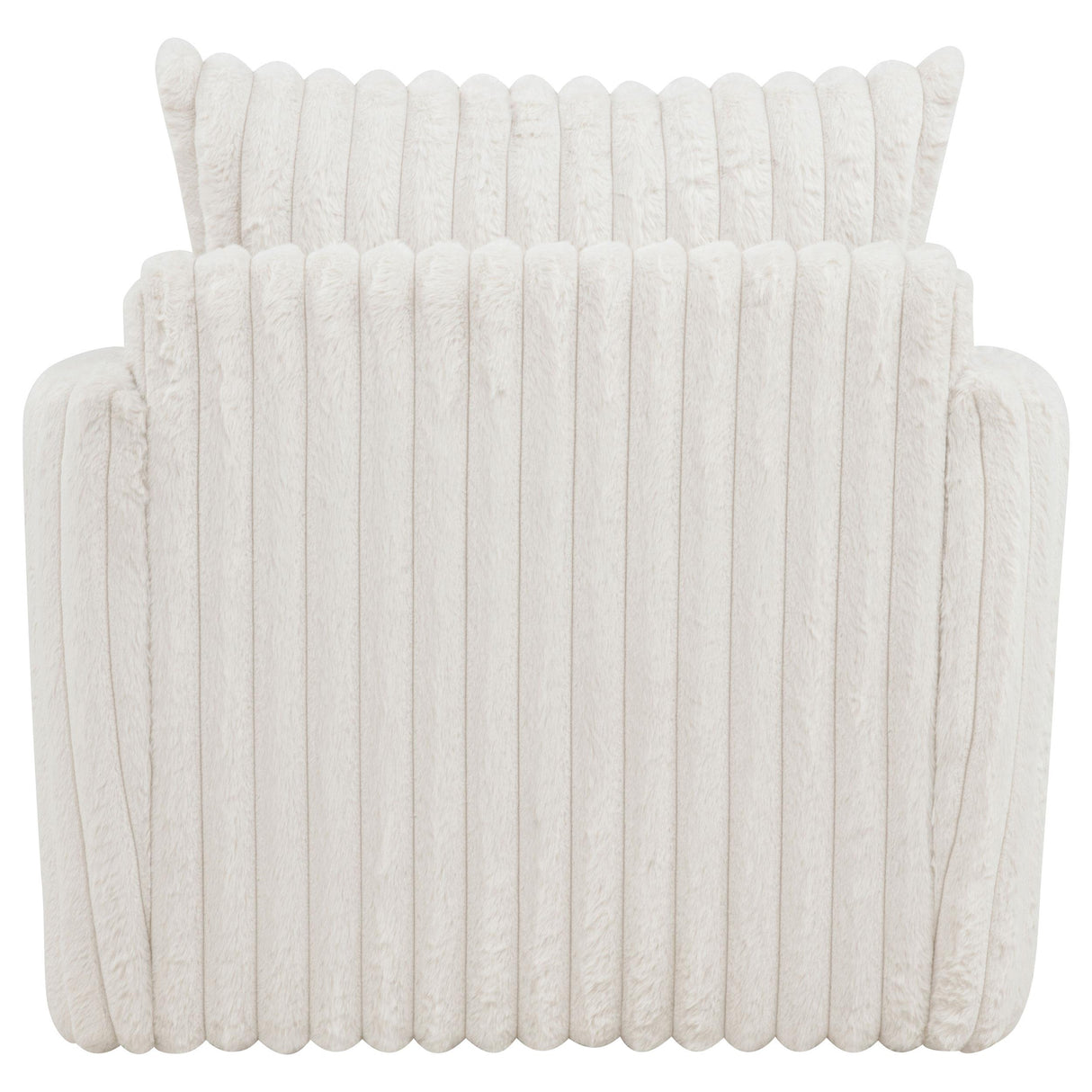 Sarco Ivory Corduroy Upholstered Swivel Accent Arm Chair from Coaster - Luna Furniture