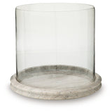 Saskia Clear/Beige Candle Holder from Ashley - Luna Furniture