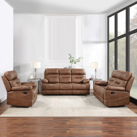 Rudger Chestnut Manual Recliner from Steve Silver - Luna Furniture
