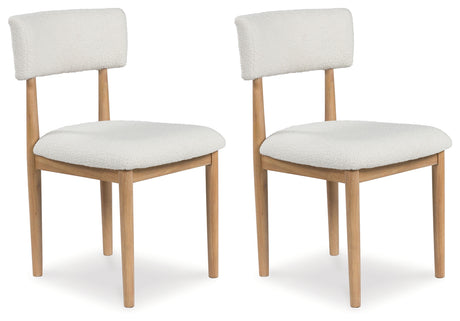 Sawdyn White/Light Brown Dining Chair, Set of 2 - D427-02 - Luna Furniture