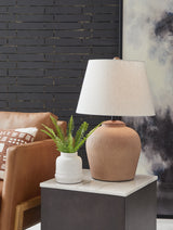 Scantor 2-Piece Table Lamp Set in Rust from Ashley - Luna Furniture