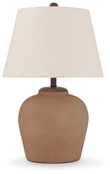 Scantor 2-Piece Table Lamp Set in Rust from Ashley - Luna Furniture