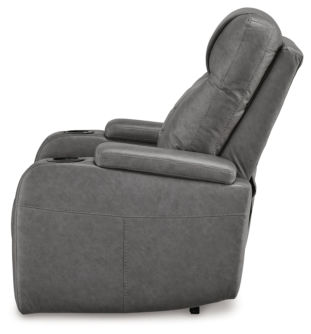 Schooner Rocks Slate Power Recliner from Ashley - Luna Furniture