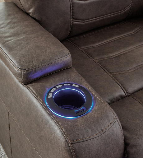 Schooner Rocks Umber Power Recliner from Ashley - Luna Furniture