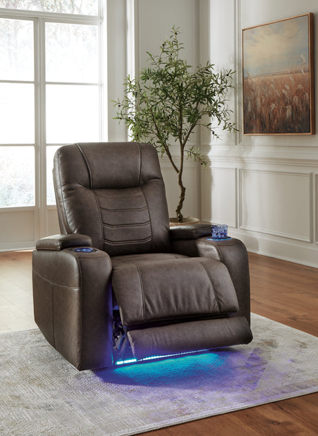 Schooner Rocks Umber Power Recliner from Ashley - Luna Furniture