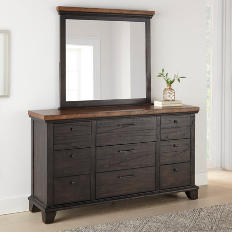 Bear Creek Brown 4-Piece King Set(King Bed/NS/Dresser/Mir) from Steve Silver - Luna Furniture