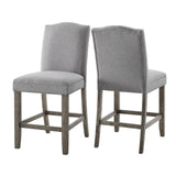 Grayson Gray/White Counter Height Set with Bench from Steve Silver - Luna Furniture