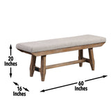 Riverdale Driftwood Dining Bench from Steve Silver - Luna Furniture