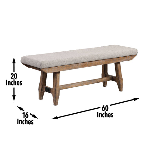 Riverdale Driftwood Dining Bench from Steve Silver - Luna Furniture