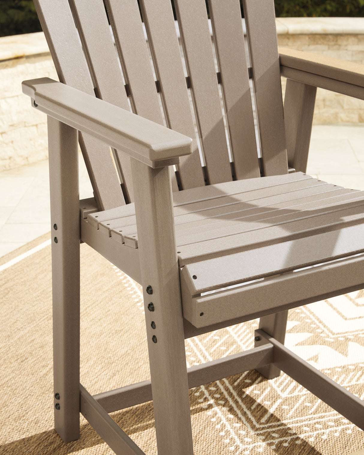 Seacliff Beach Medium Brown Outdoor Counter Height Bar Stool (Set of 2) from Ashley Furniture - Luna Furniture