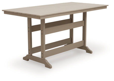 Seacliff Beach Medium Brown Outdoor Counter Height Dining Table from Ashley - Luna Furniture