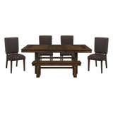 Sedley Walnut/Rustic 6-Piece Extendable Dining Set from Homelegance - Luna Furniture