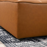 Selen Cognac Corner Sectional Sofa with Ottoman from Midinmod - Luna Furniture