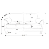 Selma Rust 2-Piece Velvet Upholstered Crescent Arm Sofa Set from Coaster - Luna Furniture