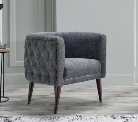 Selma Grey Accent Armchair from Bellona - Luna Furniture