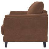 Selma Rust Velvet Crescent Arm Loveseat from Coaster - Luna Furniture