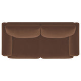 Selma Rust Velvet Crescent Arm Sofa from Coaster - Luna Furniture