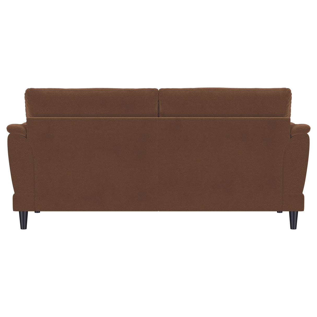Selma Rust Velvet Crescent Arm Sofa from Coaster - Luna Furniture