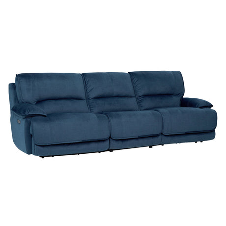 Olsen 3-Piece Dual-Power Zero-Gravity Modular Reclining Sofa, Indigo from Steve Silver - Luna Furniture