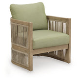 Serena Shores Outdoor Sofa and 2 Chairs in Beige/Green from Ashley Furniture - Luna Furniture