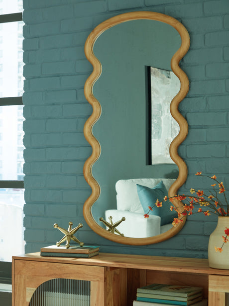 Serendis Brown Accent Mirror from Ashley - Luna Furniture
